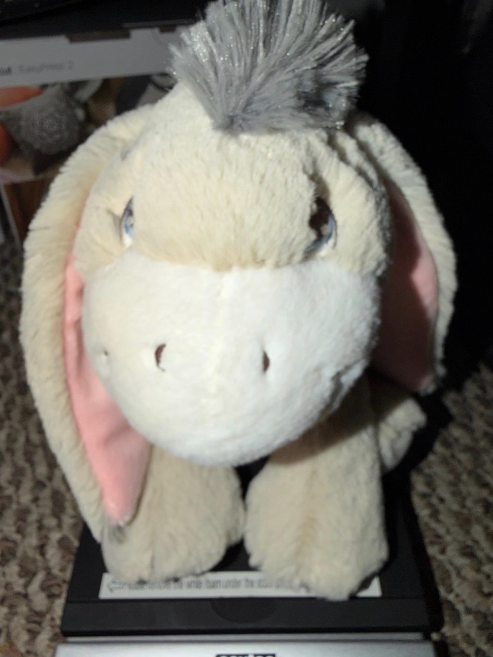 Precious Moments Cream and Pink Plush Donkey